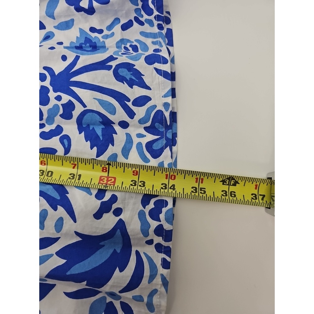 THML Women Dress Size XS Blue Floral Cotton Puff Sleeves Tasseled Summer Brunch - Picture 11 of 13